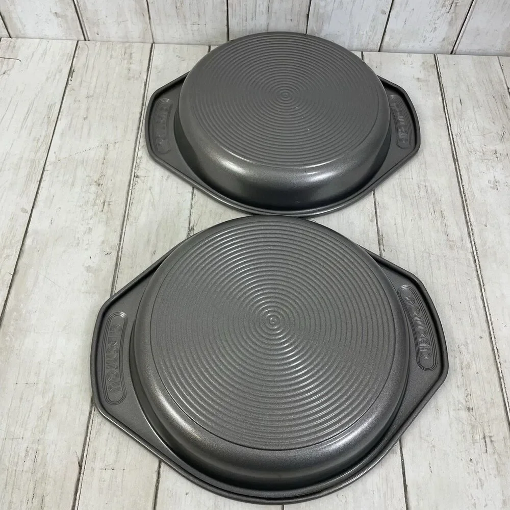 Circulon 9” Round Cake Pan  Total® Nonstick Bakeware Gray - Set Of 2 - New